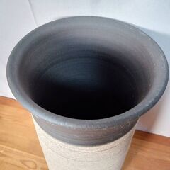 【B410】傘立て　陶器製　擦れあり　高さ43㎝　現状品の画像