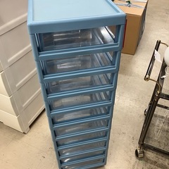 ロ 2511-304 オフィスチェスト10段 キャスター付き キズ汚れ有り 中古の画像