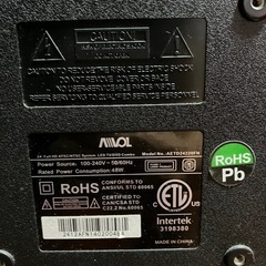 MVOL AETD24220FN 24 Full HD ATSC/NTSC System LED TV/DVD Comboテレビ　モニターの画像