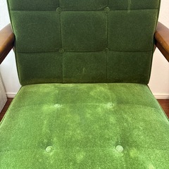 カリモク60 Kチェア1人がけモケットグリーンの画像