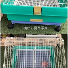 うさぎ用ゲージ０円　プラすのこ・キャスター付きの画像