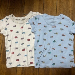 UNIQLO長袖肌着×2、西松屋半袖肌着×2の画像