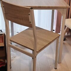 ダイニングセット 2点（スクエアテーブル＋チェア1脚）の画像