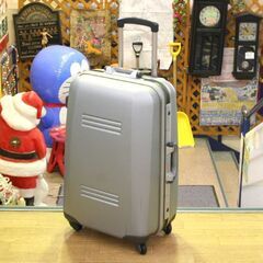 中古 キャリーケース 鍵無し 幅39×奥行23×高さ62cm グレー 四輪 スーツケース ハードケース 札幌市 清田区 平岡の画像