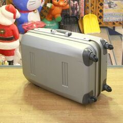 中古 キャリーケース 鍵無し 幅39×奥行23×高さ62cm グレー 四輪 スーツケース ハードケース 札幌市 清田区 平岡の画像