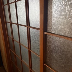 木製 レトロ 造作建具 古民家 ガラス戸 建具 引き戸 アンティークの画像