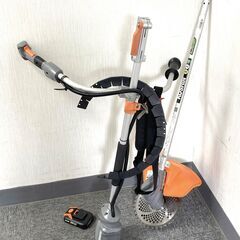 ∞ 動作未確認 充電式草刈機 SBC-1825 バッテリー付き 工進 回転刃付きの画像