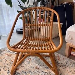 ローチェア　ラタン　アンティーク調の画像