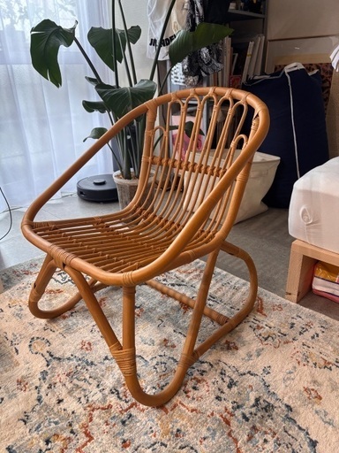 ローチェア　ラタン　アンティーク調