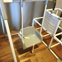 ヤトミ おりたたみわんぱくスライダージム ブランコ付きDX プラスチック グレーホワイトの画像