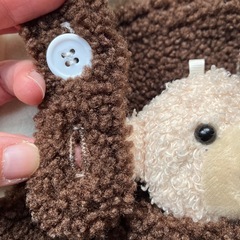 100サイズ　もこもこ　くまちゃん　オーバーオールの画像