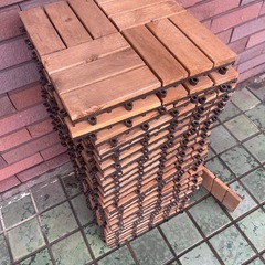 天然アカシア木製ジョイントウッドデッキの画像