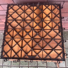 天然アカシア木製ジョイントウッドデッキの画像