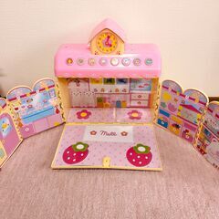 ★メルちゃんメロディようちえん★ベッド★洗濯機★物干し★おまけ付き★の画像