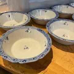 【引き取り限定】無料/中古品/深めのお皿/8個セットの画像