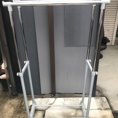 ☆2連ハンガーラック　キャスター付きの画像