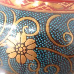 九谷焼 良山 青粒 煎茶器揃 未使用品 / 急須 湯冷まし 湯呑５客 G-2473の画像