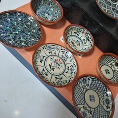 未使用！美濃焼　 染錦絵変 幸泉窯 柄６種小鉢・小皿ペア 6セット計１２個　木箱の画像