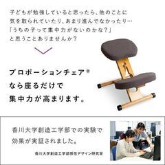 お子様の姿勢改善プロポーションチェア（中古）＋新品補助クッション付の画像