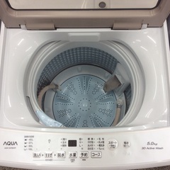 【高年式】5kg全自動洗濯機 AQUA ｱｸｱ AQW-S5PBK 5kg 2023年製:ピンクゴールドの画像