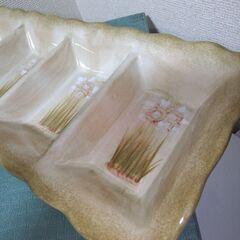 未使用２２２フィフス　ナルシスレリッシュ４パーツセクションディシュトレイ陶器製の画像