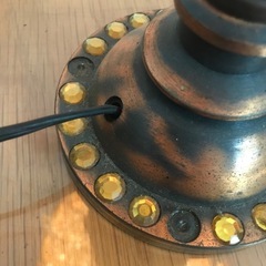 ☆エスニック調 ビーズ装飾 テーブルランプの画像