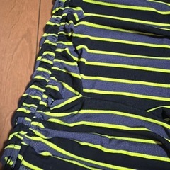 H&M キャミワンピース XS 黒と黄色ストライプの画像