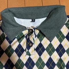 レディースダイヤモンドパターン長袖ワンピース　Mの画像