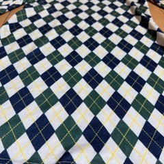 レディースダイヤモンドパターン長袖ワンピース　Mの画像