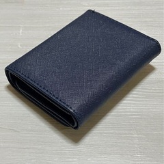 コンパクト　三つ折り財布　紺色　ネイビーの画像