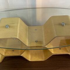 【リサイクルストアスターズ城西店】 【中古品】ガラス製ローテーブルの画像