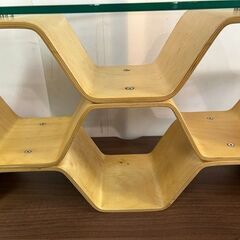 【リサイクルストアスターズ城西店】 【中古品】ガラス製ローテーブルの画像