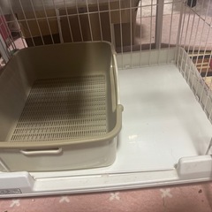 キャットゲージ 3段 トイレ付きの画像