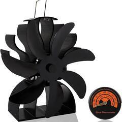 ストーブファン 7枚ブレード 電源不要 空気循環 キャンプ アウトドアの画像