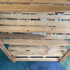 【リサイクルサービス八光】幅90cm　木製4段　スノコラックの画像