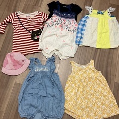 女の子　80〜90 春夏服　まとめ売り　13点 ワンピース トップス ボトムスの画像