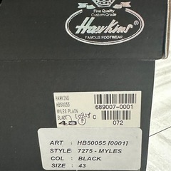 Hawkins（ホーキンス）革靴　の画像