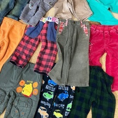 冬80㎝ベビー服まとめて23点トレーナーパンツ　ブルゾン　ロンパース　洗い替えにの画像