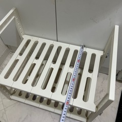 洗面台下　収納ラック　洗面所　収納棚　伸縮タイプの画像