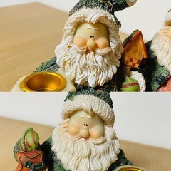 サンタクロース　キャンドル　置きもの　アンティーク　クリスマスの画像