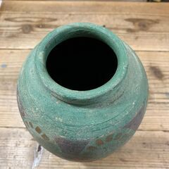 花瓶 壺 素焼き オリエント模様の画像