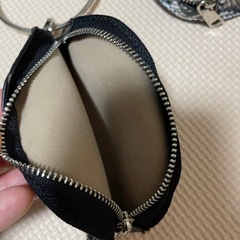 スマホショルダーバッグ　クロコダイル　黒　3連リング　ミニ財布　ミニポーチの画像