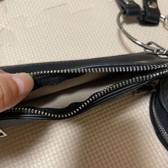 スマホショルダーバッグ　クロコダイル　黒　3連リング　ミニ財布　ミニポーチの画像