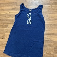 ⑥青タンクトップ&ホワイトレース　Mサイズの画像