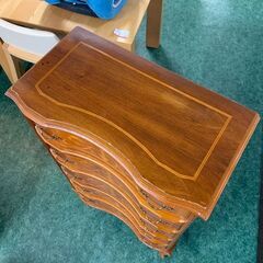 イタリア 木製 5段チェスト 象嵌細工 猫脚 家具 アンティーク インテリア 札幌 東区の画像