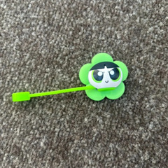 【新品・未使用】パワーパフガールズ バターカップ ストローキャップ シリコン製 ストローカバーの画像