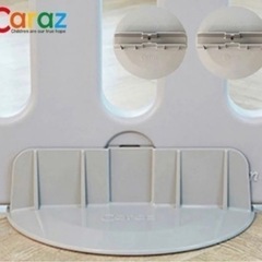 ②美品ベビーサークル ベビーゲート caraz 8枚セット グレー＆ホワイトの画像
