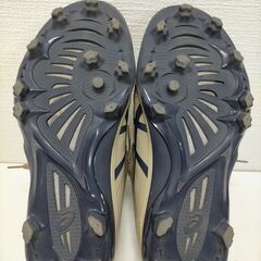 アシックス ゴールドステージ トレーニングシューズ 26.5cm ベージュ 野球 練習用 スパイク代替 室内 外練習 軽量 クッション性　251113-5Aの画像