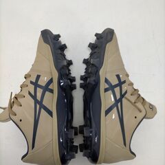 アシックス ゴールドステージ トレーニングシューズ 26.5cm ベージュ 野球 練習用 スパイク代替 室内 外練習 軽量 クッション性　251113-5Aの画像