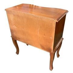 イタリア 木製 2段チェスト 象嵌細工 猫脚 家具 アンティーク インテリア 札幌 東区の画像